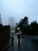 霧に包まれた六本木ヒルズ